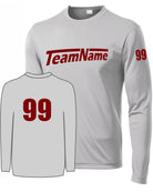 Sport-TEK Base Custom L/S Performance Jersey, color: Silver