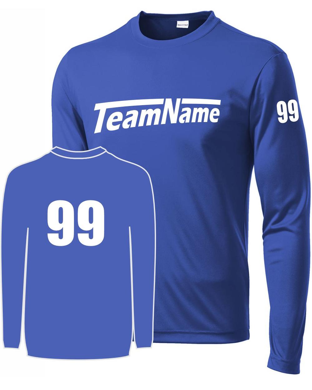 Sport-TEK Men's Custom L/S Performance T-Shirt, color: True Royal