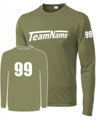 Sport-TEK Base Custom L/S Performance Jersey, color: Olive Drab Green
