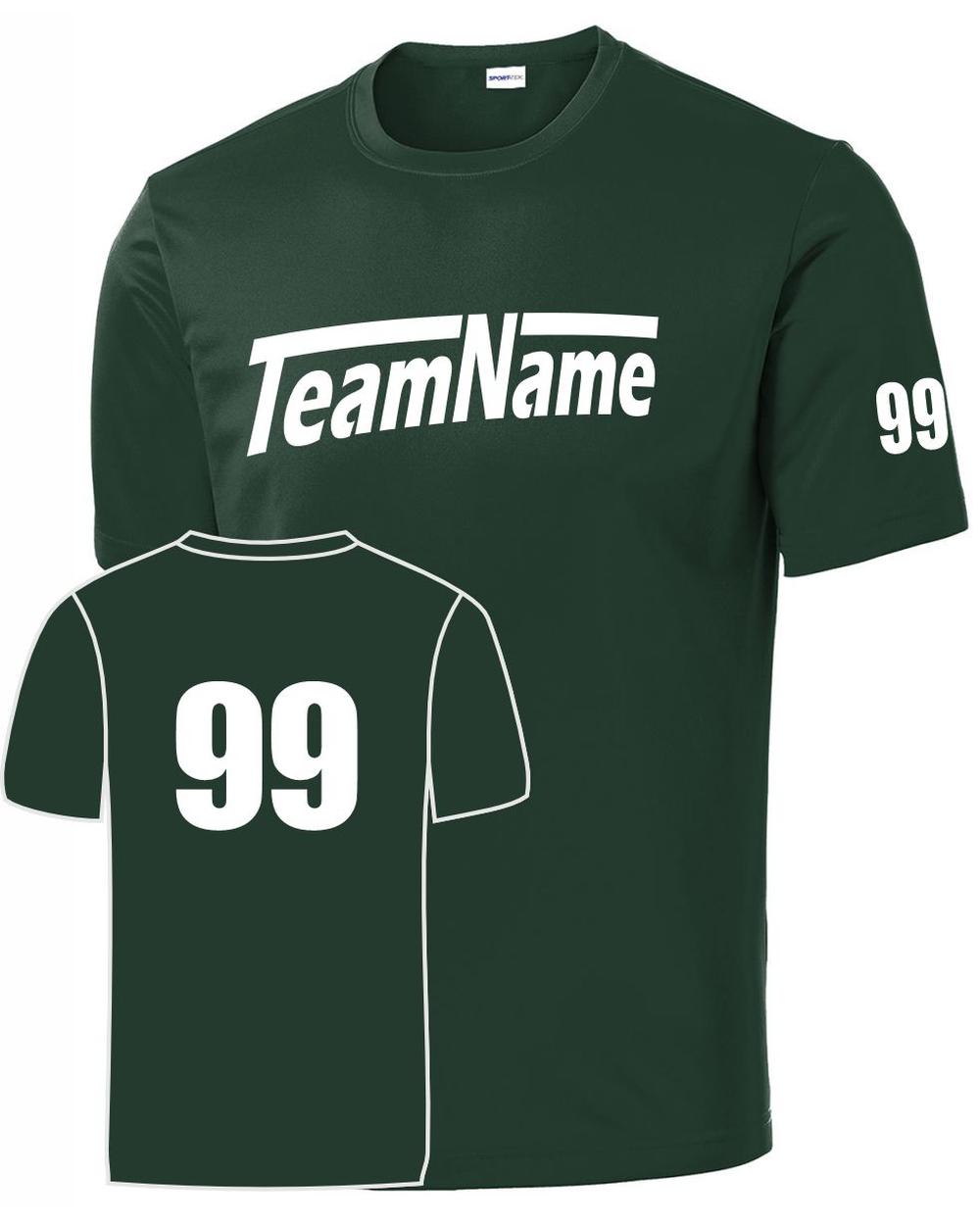 Sport-TEK Base Custom Performance Jersey, color: Forest Green