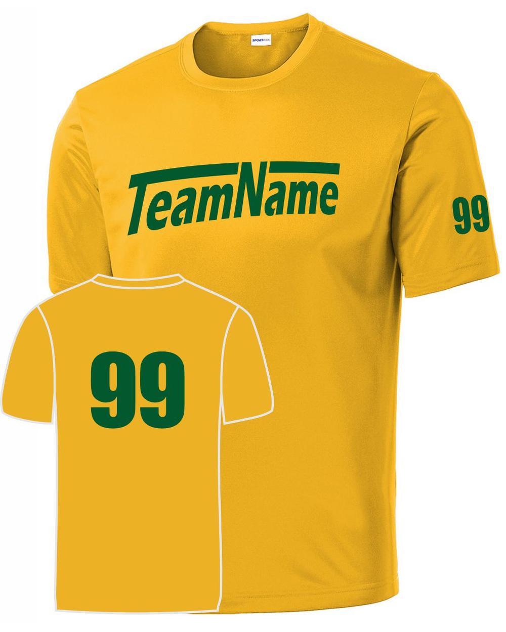 Sport-TEK Men's Custom Performance T-Shirt, color: Gold