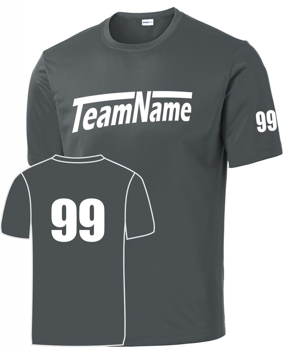 Sport-TEK Base Custom Performance Jersey, color: Iron Grey