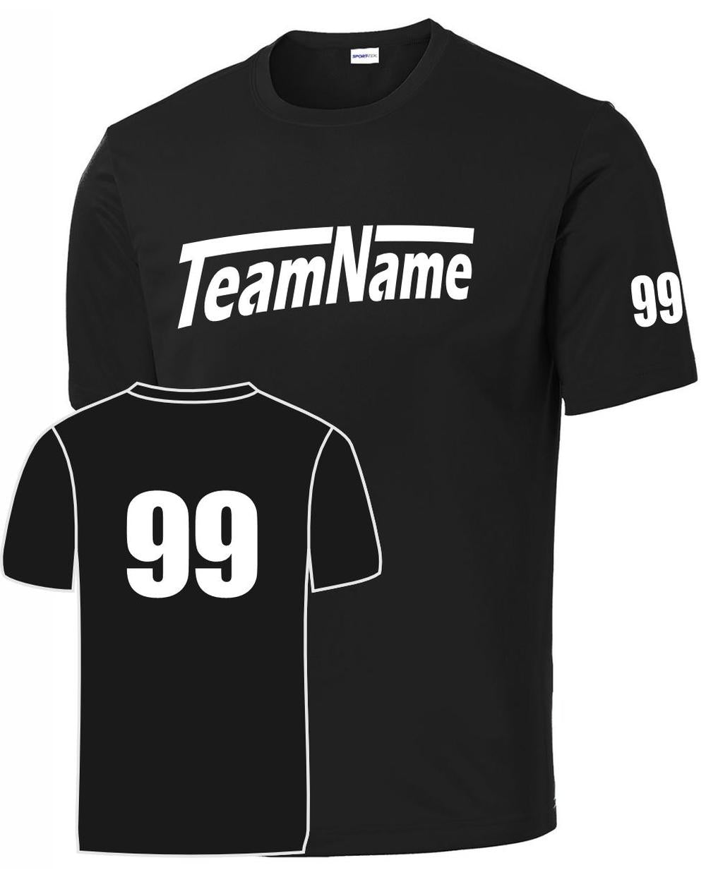 Sport-TEK Base Custom Performance Jersey, color: Black