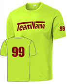 Sport-TEK Base Custom Performance Jersey, color: Neon Yellow