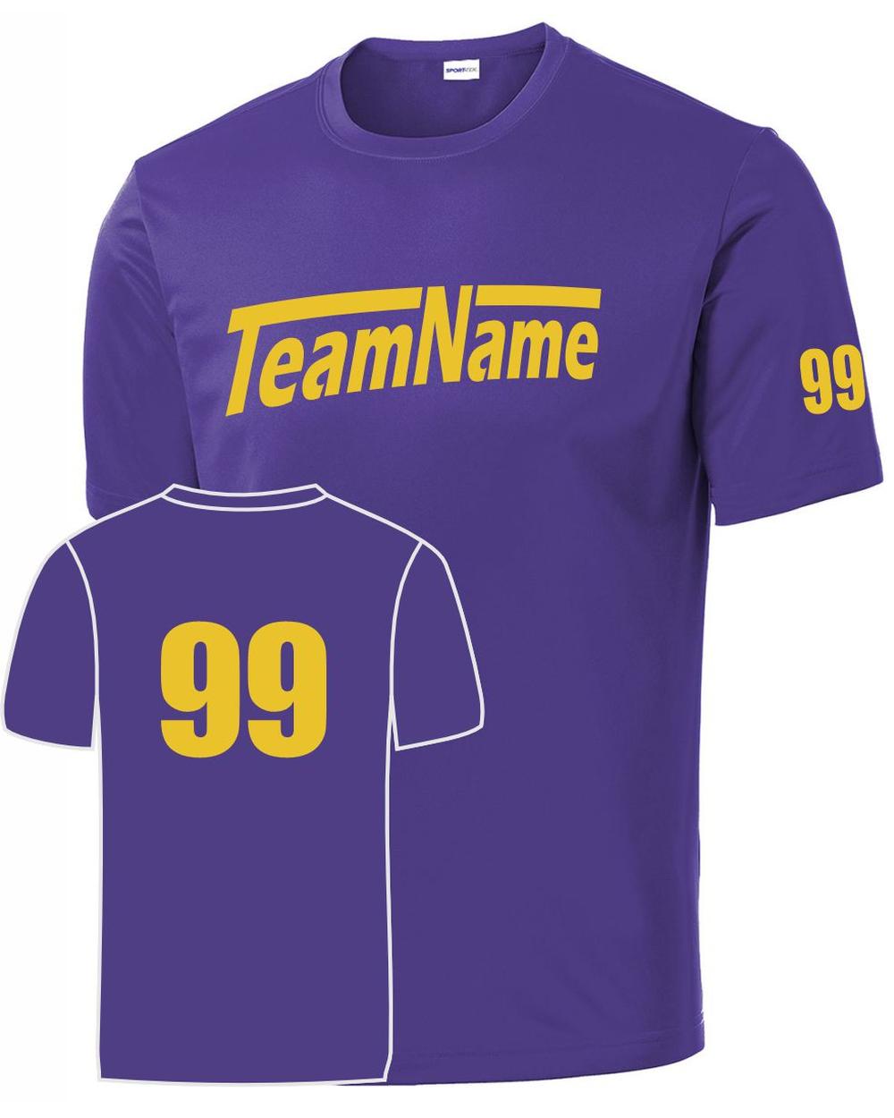 Sport-TEK Men's Custom Performance T-Shirt, color: Purple