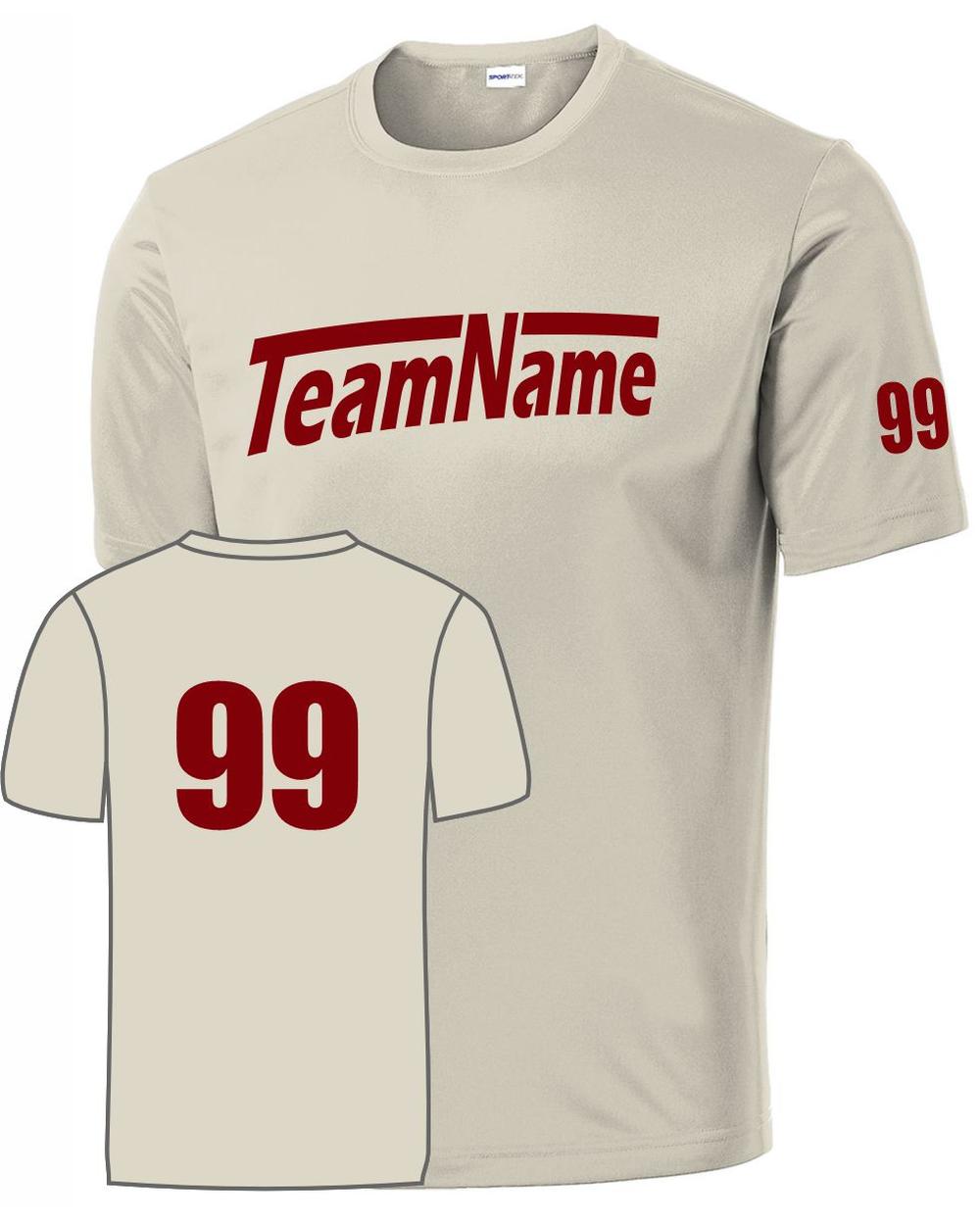 Sport-TEK Base Custom Performance Jersey, color: Sand
