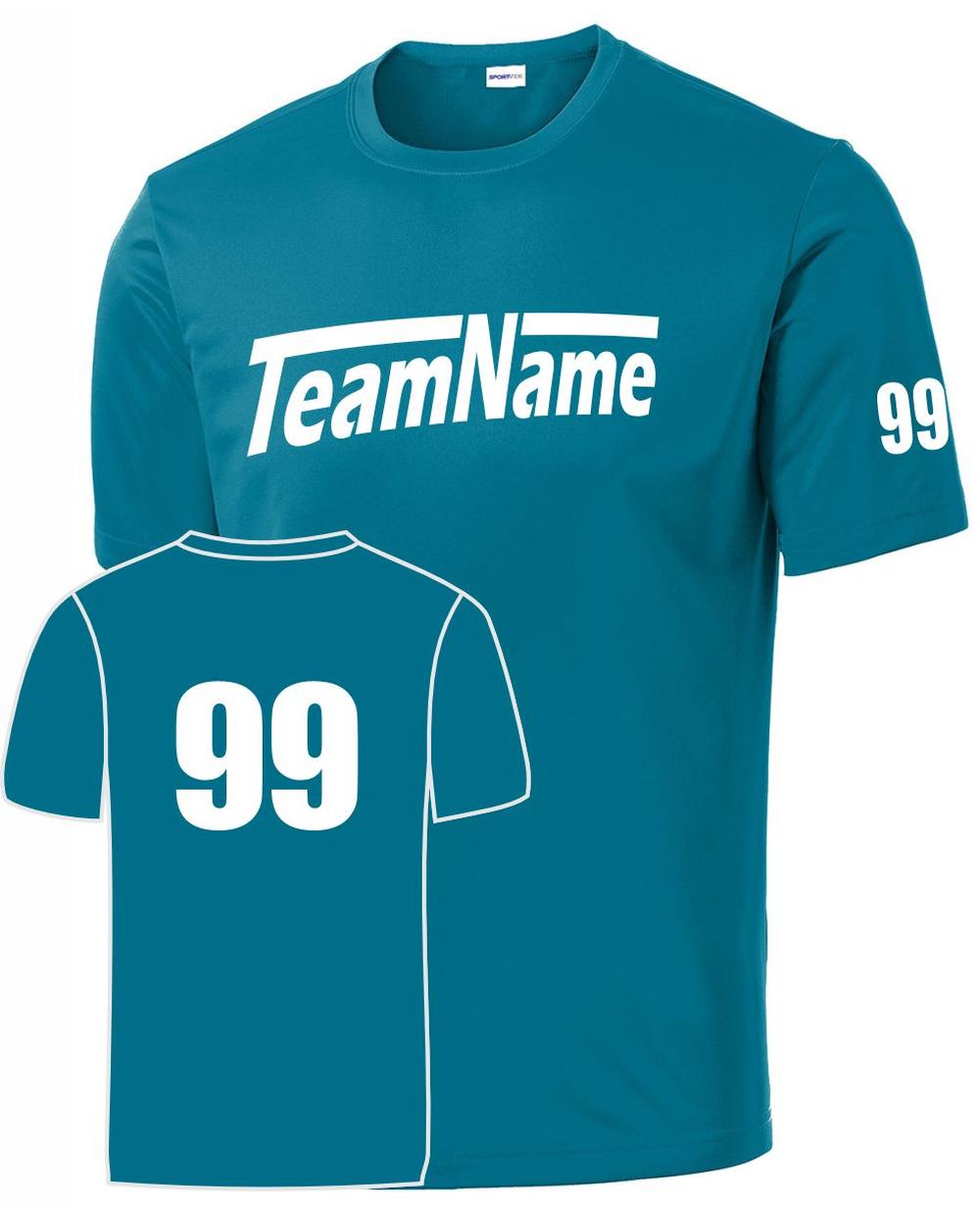 Sport-TEK Base Custom Performance Jersey, color: Tropic Blue