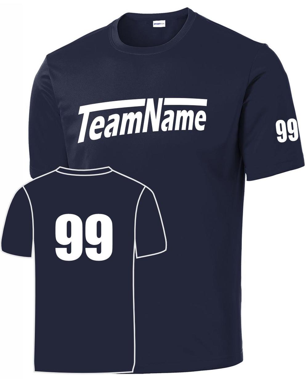 Sport-TEK Base Custom Performance Jersey, color: True Navy