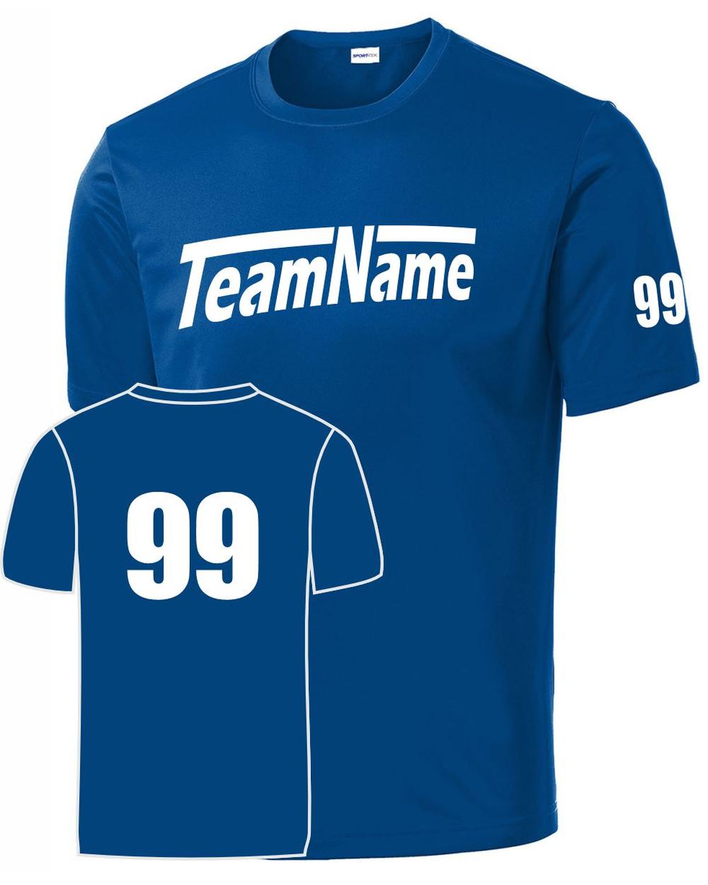 Sport-TEK Base Custom Performance Jersey, color: True Royal