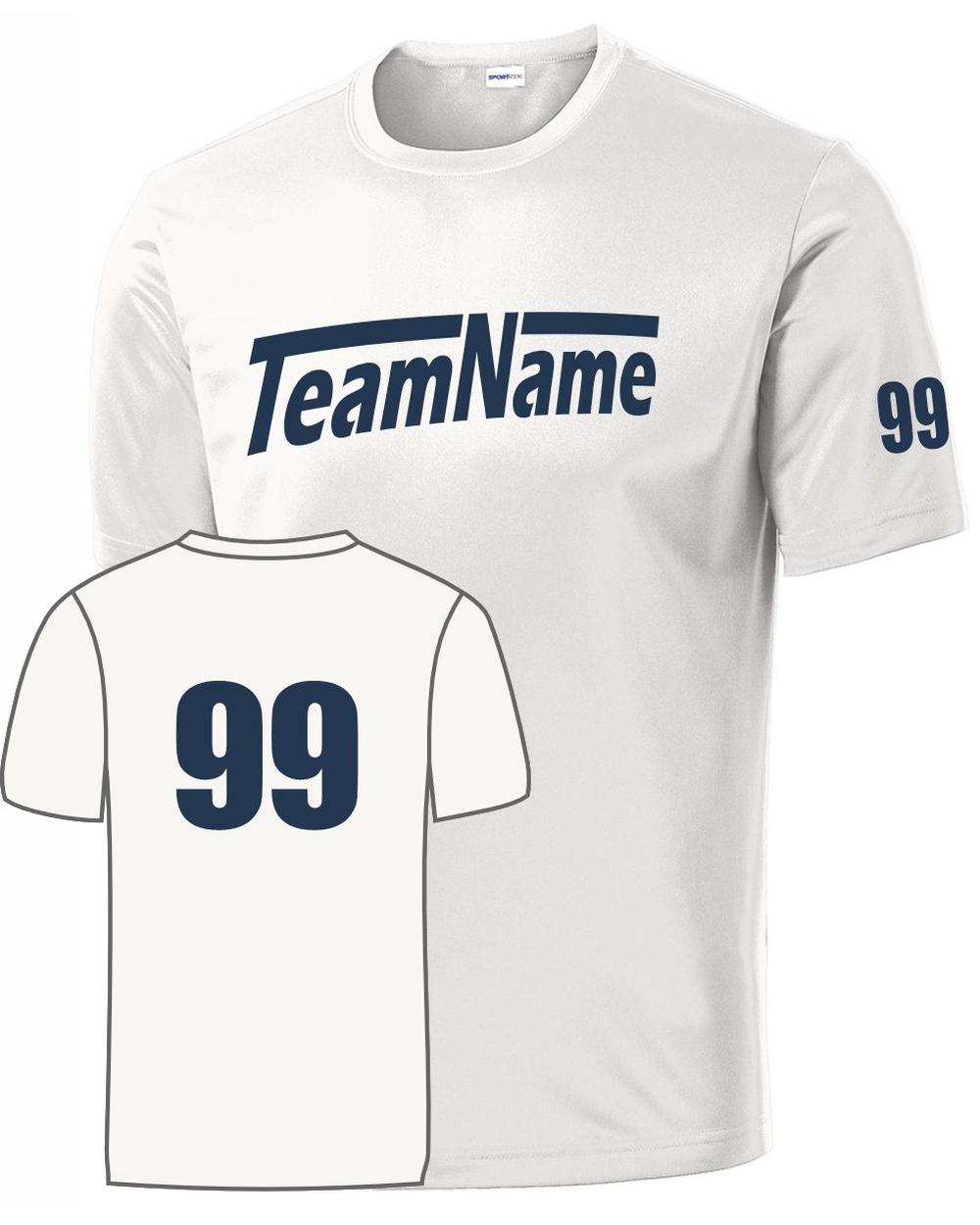 Sport-TEK Base Custom Performance Jersey, color: White