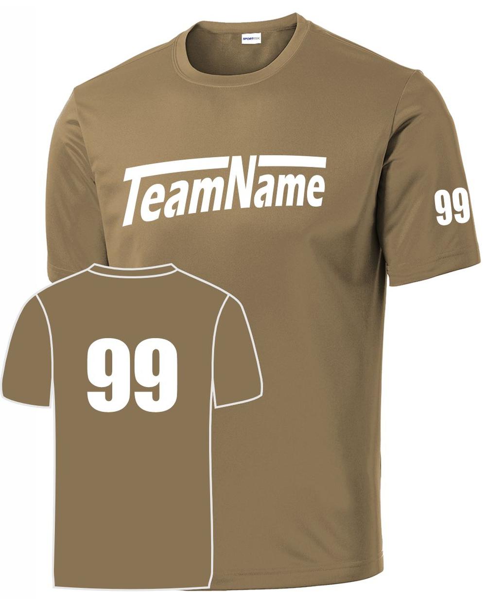 Sport-TEK Men's Custom Performance T-Shirt, color: Coyote Brown