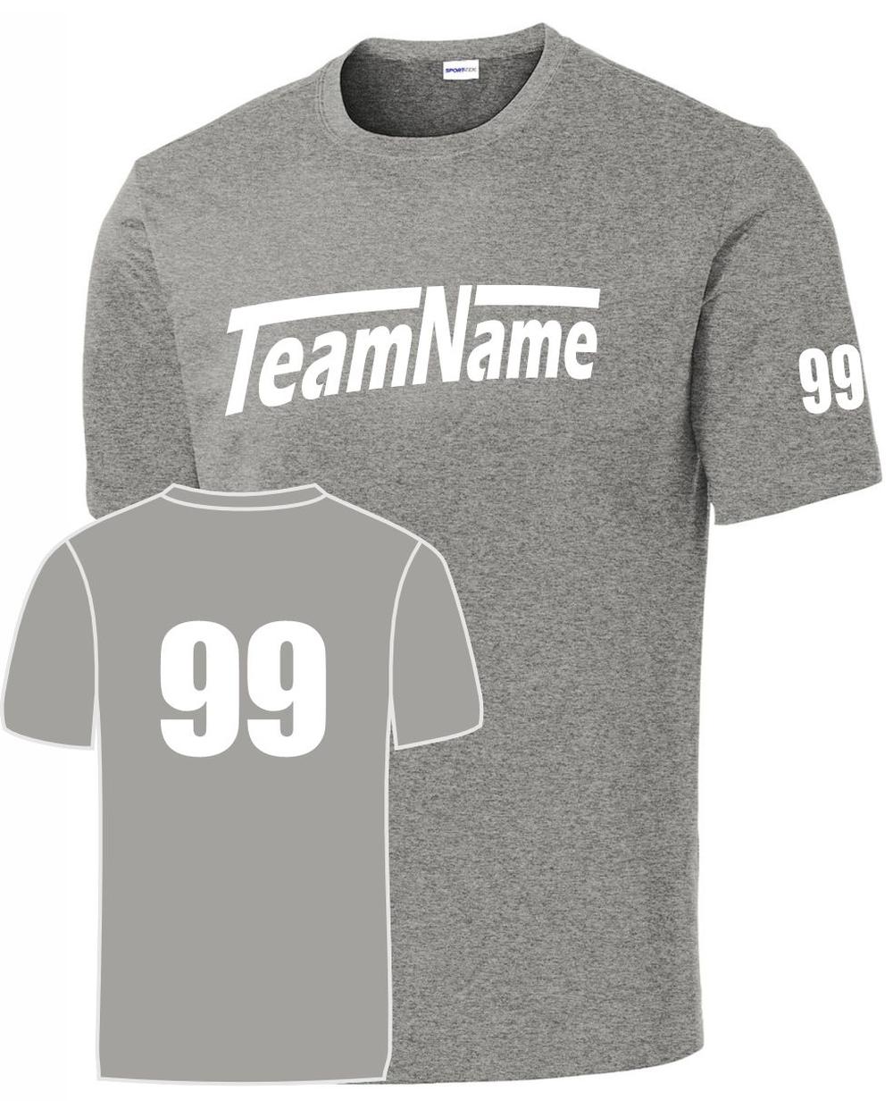 Sport-TEK Men's Base Custom Performance Jersey, color: Grey Concrete Heather