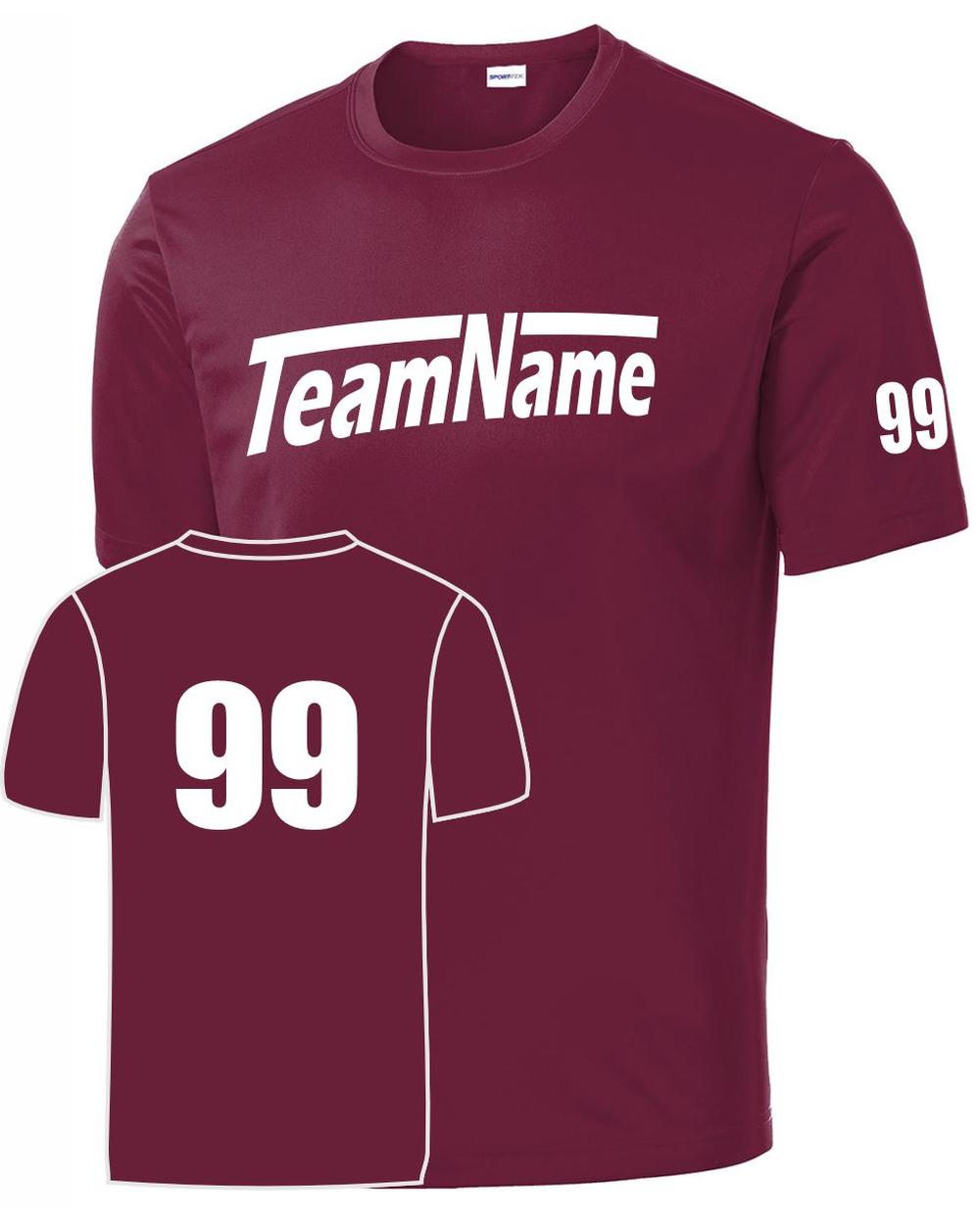 Sport-TEK Base Custom Performance Jersey, color: Cardinal