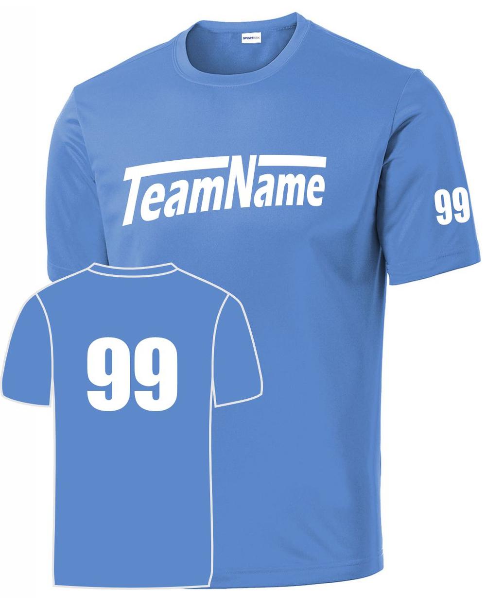 Sport-TEK Base Custom Performance Jersey, color: Carolina Blue