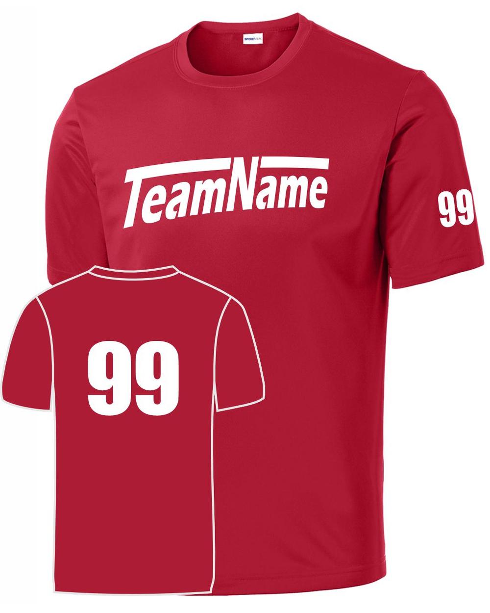 Sport-TEK Men's Custom Performance T-Shirt, color: Deep Red