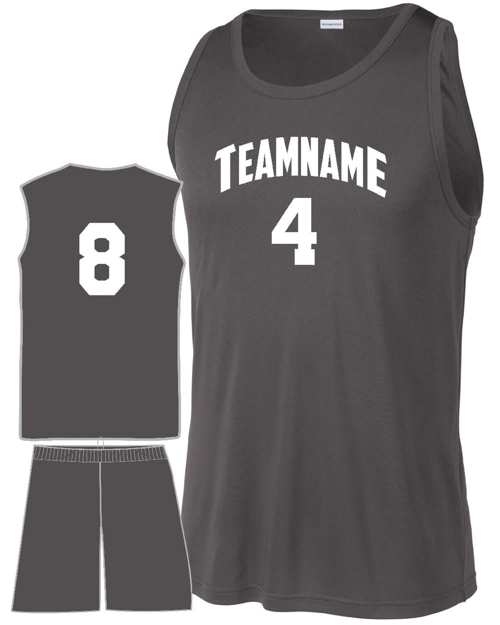 Sport-TEK PosiCharge Competitor Custom Basketball Uniform, color: Iron Grey
