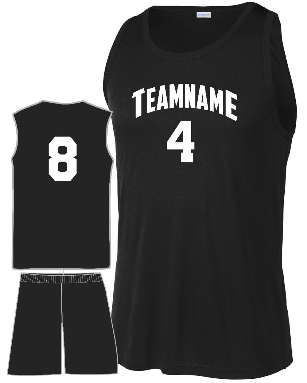 Sport-TEK Men's PosiCharge Competitor Custom Basketball Uniform, color: Black