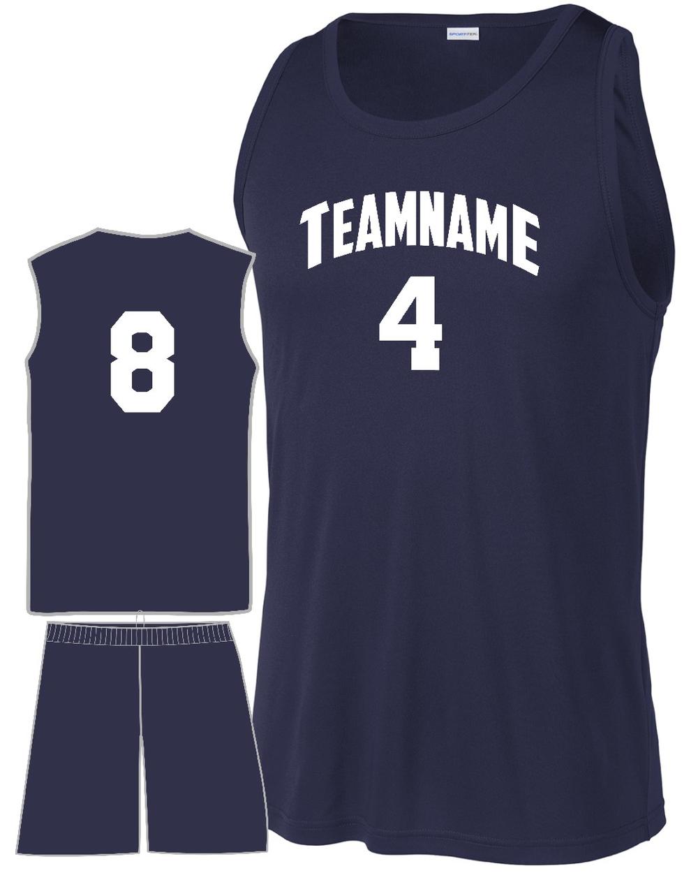 Sport-TEK PosiCharge Competitor Custom Basketball Uniform, color: True Navy