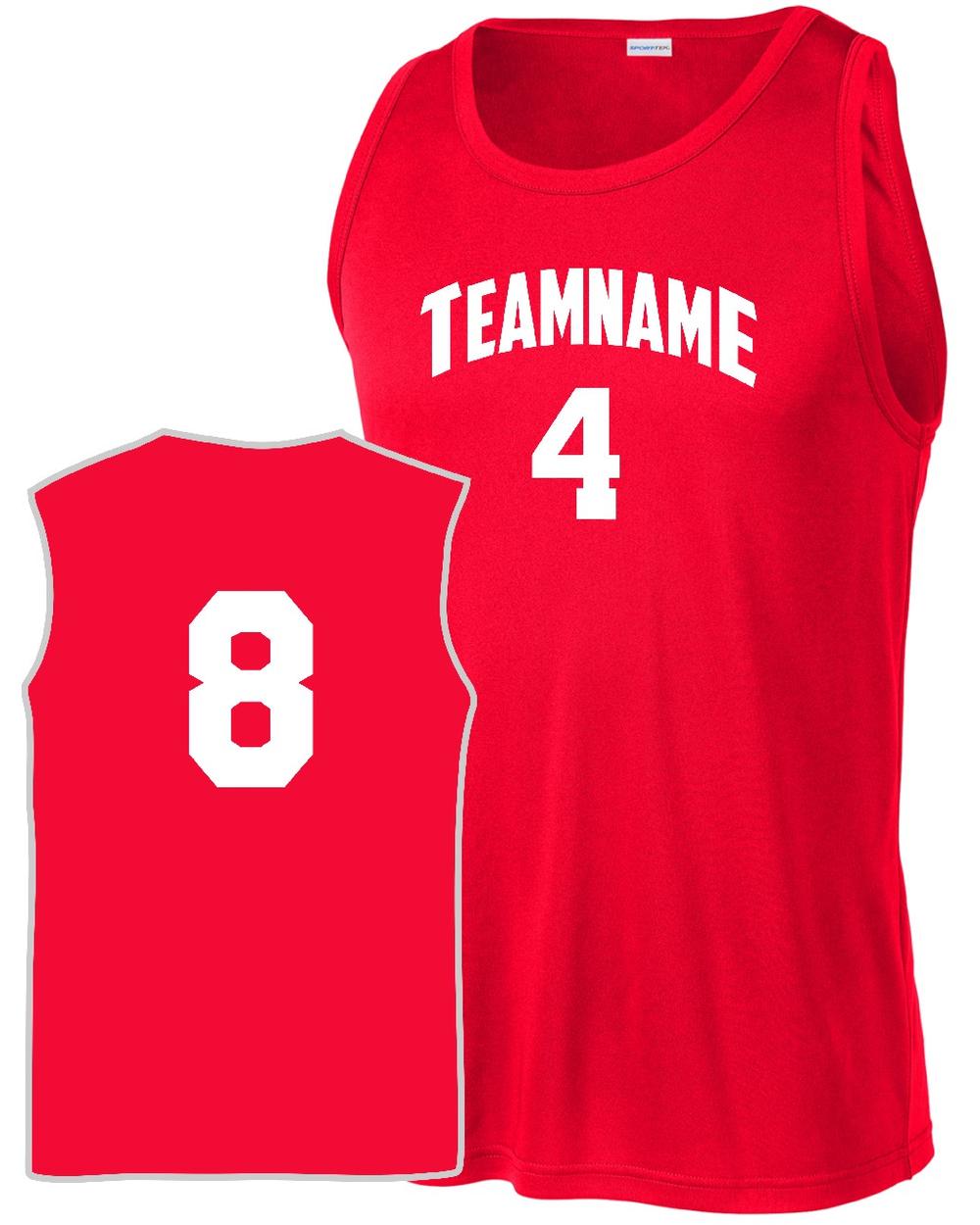 Sport-TEK Men's PosiCharge Competitor Custom Basketball Jersey, color: True Red