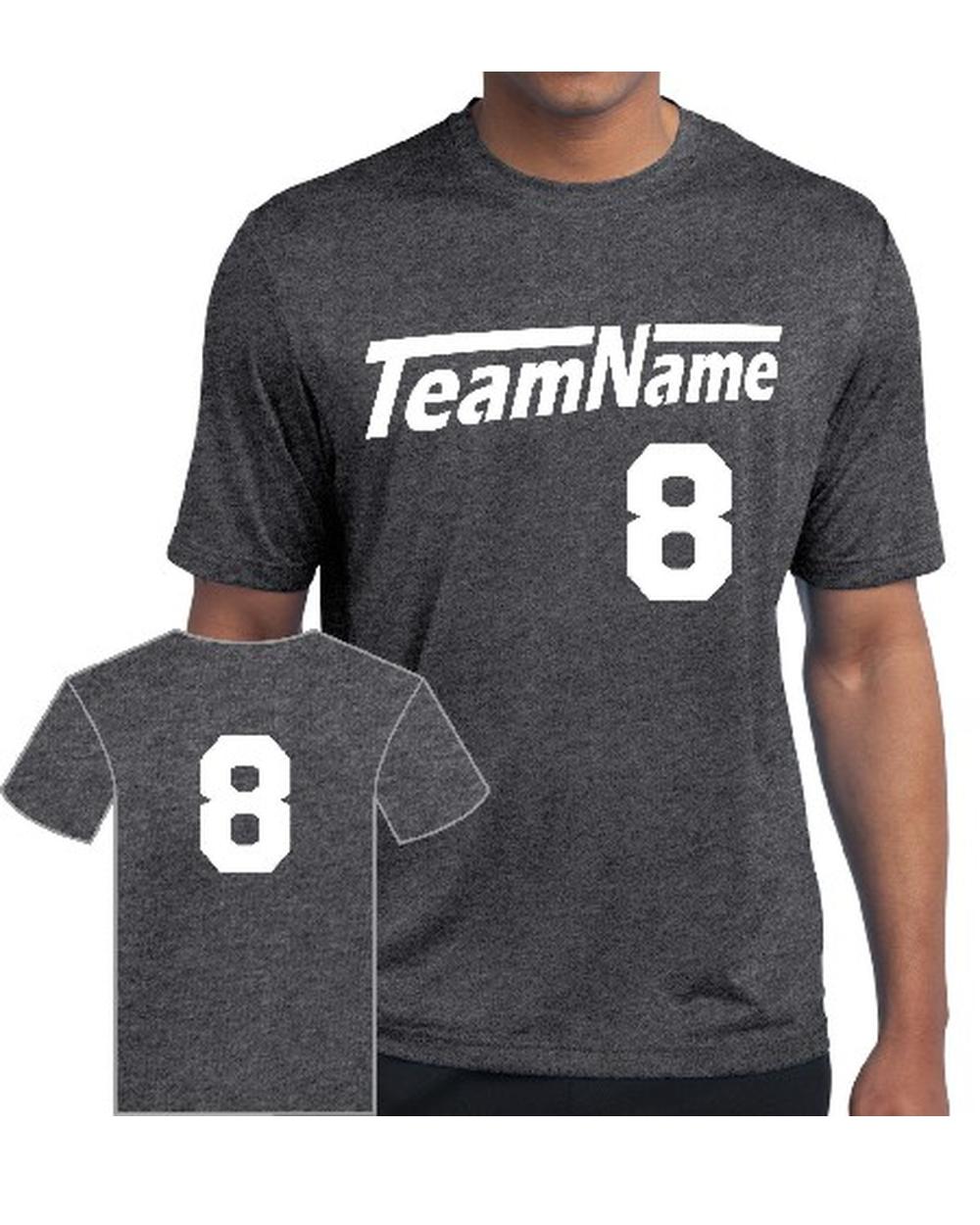 Sport-TEK Men's Heather Contender Custom Sports T-Shirt, color: Graphite Heather