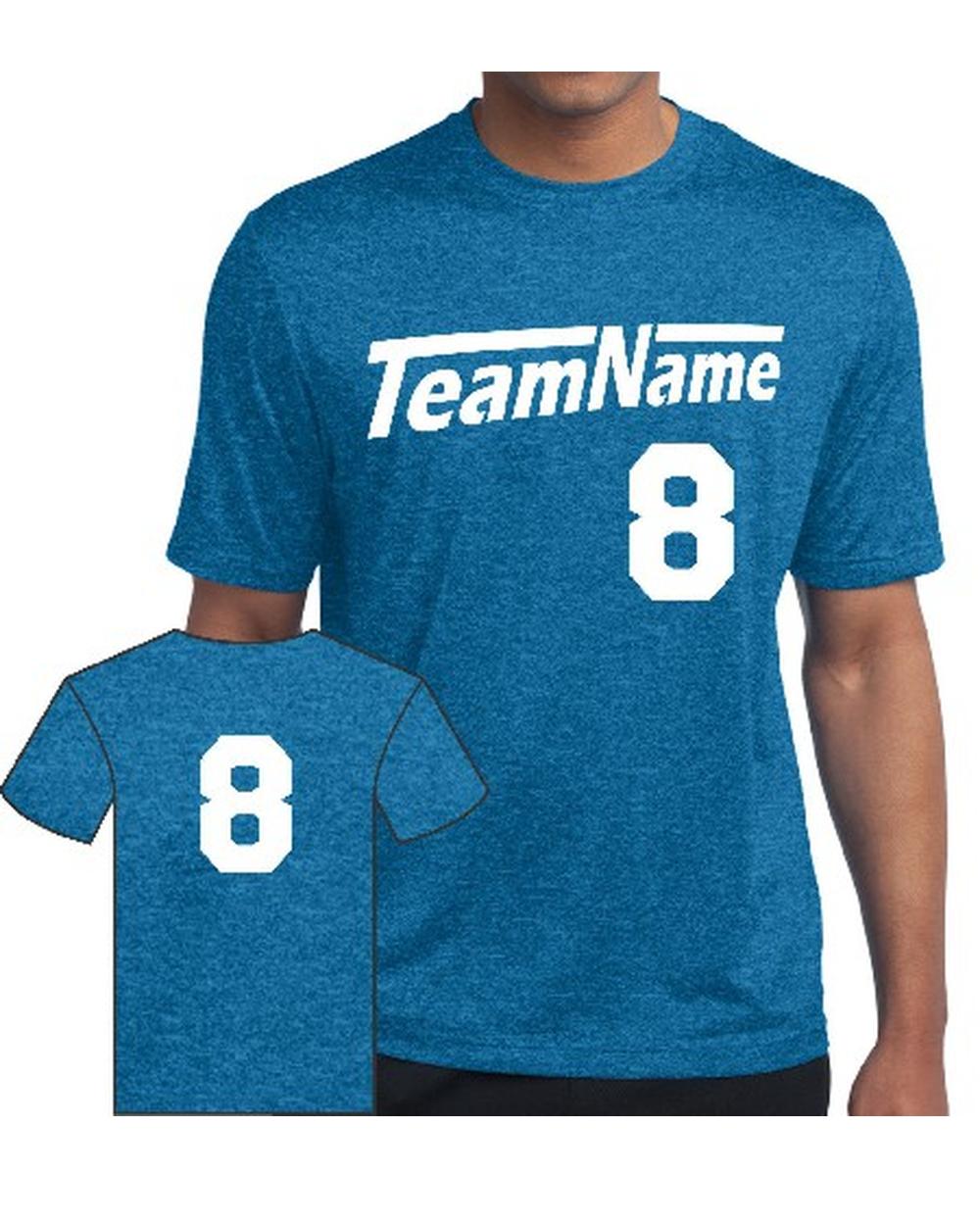 Sport-TEK Men's Heather Contender Custom Sports T-Shirt, color: Blue Wake Heather