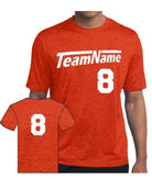 Sport-TEK Heather Contender Custom Sports T-Shirt, color: Deep Orange Heather