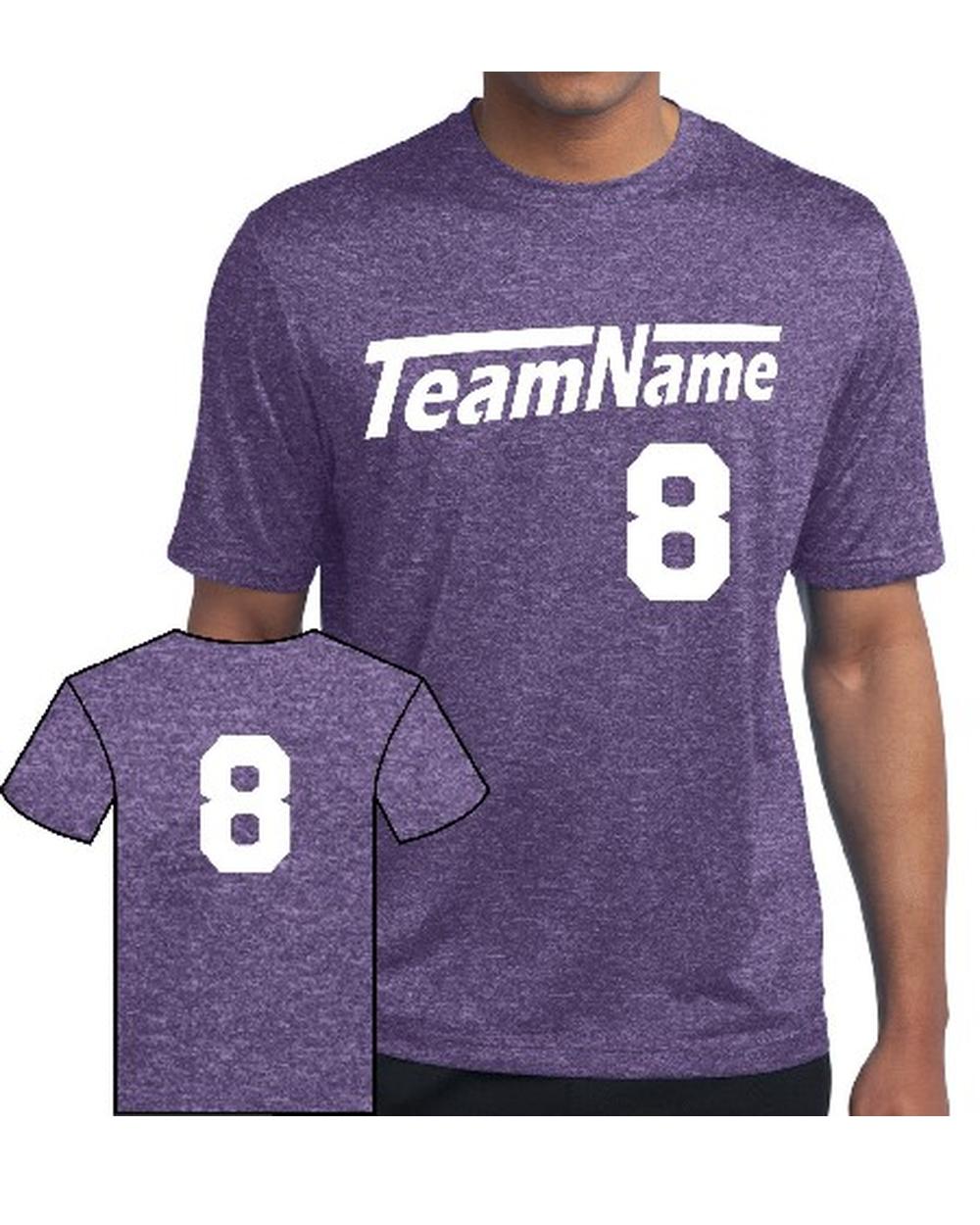 Sport-TEK Men's Heather Contender Custom Sports T-Shirt, color: Purple Heather