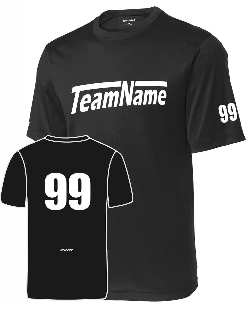 Sport-TEK Men's PosiCharge Elevate Custom Sports T-Shirt, color: Black