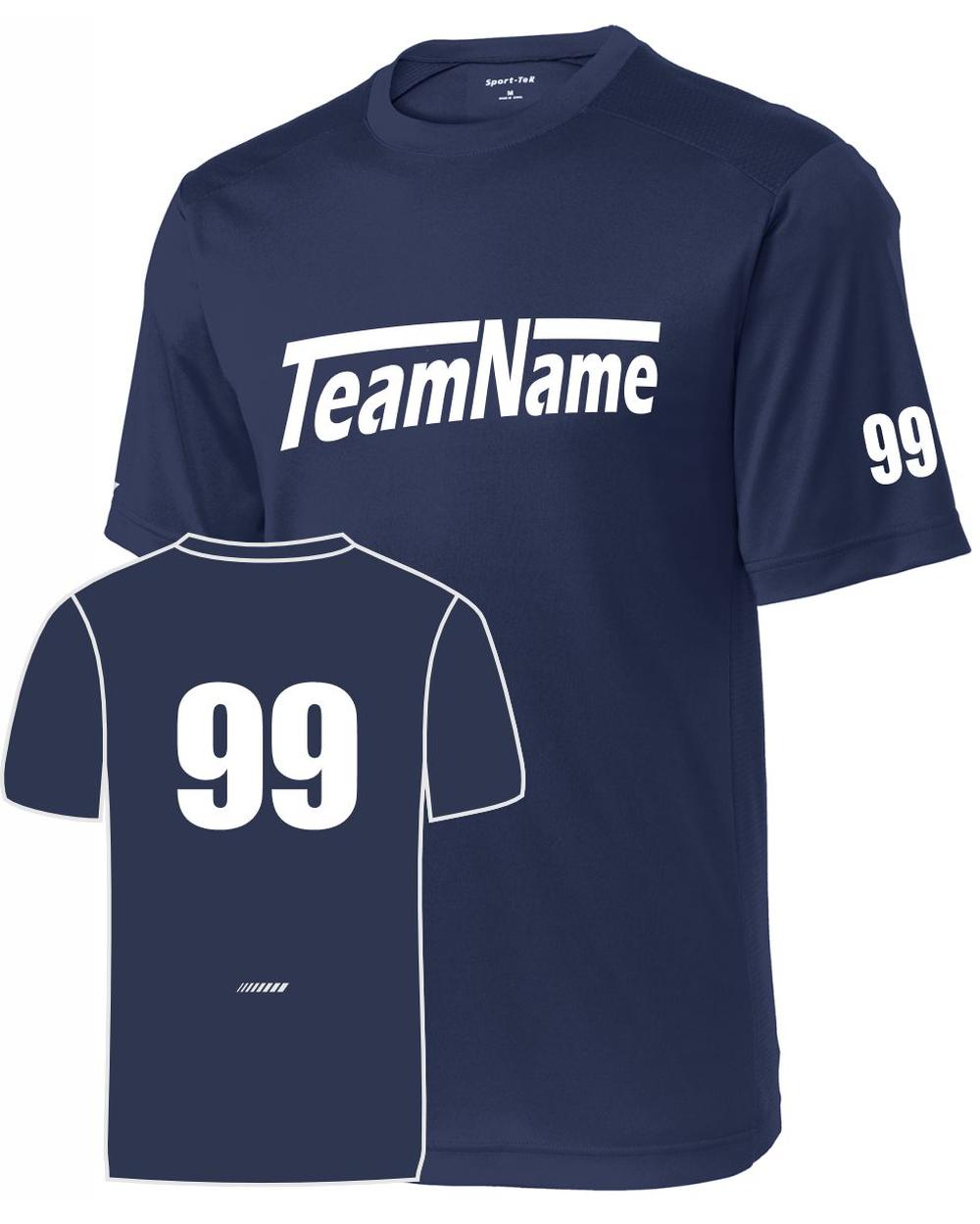 Sport-TEK Men's PosiCharge Elevate Custom Sports T-Shirt, color: True Navy