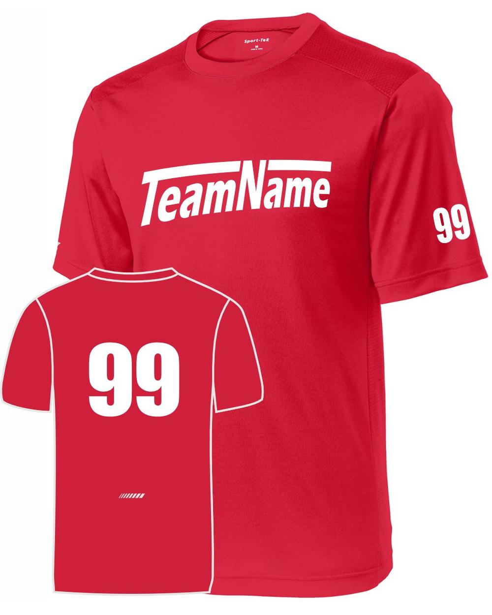 Sport-TEK Men's PosiCharge Elevate Custom Sports T-Shirt, color: True Red