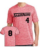 Sport-TEK Electric Heather Custom T-Shirt, color: Deep Red Electric