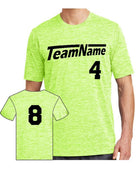 Sport-TEK Electric Heather Custom T-Shirt, color: Lime Shock Electric