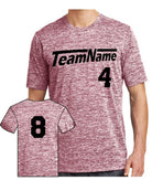 Sport-TEK Electric Heather Custom T-Shirt, color: Maroon Electric
