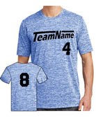 Sport-TEK Electric Heather Custom T-Shirt, color: True Royal Electric
