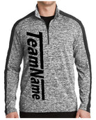 Sport-TEK Electric Heather Colorblock Custom Pullover, color: Black Electric/Black