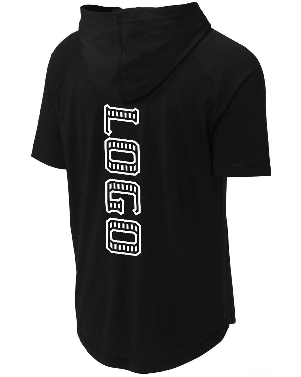 Sport-TEK Men's PosiCharge Tri-Blend S/S Custom Hoodie, color: Black