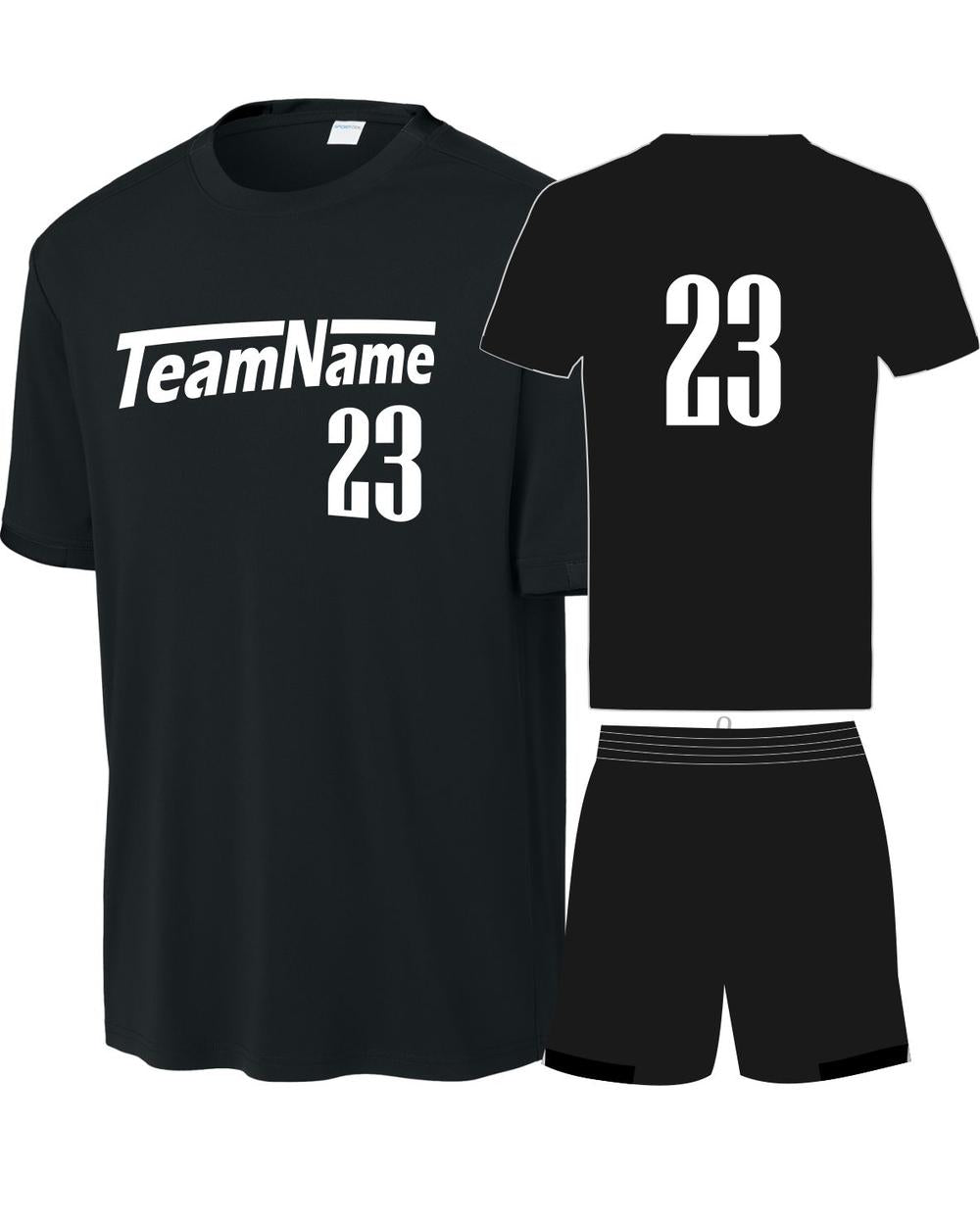 Sport-TEK Club Custom Cross-Training Uniform, color: Black/Black