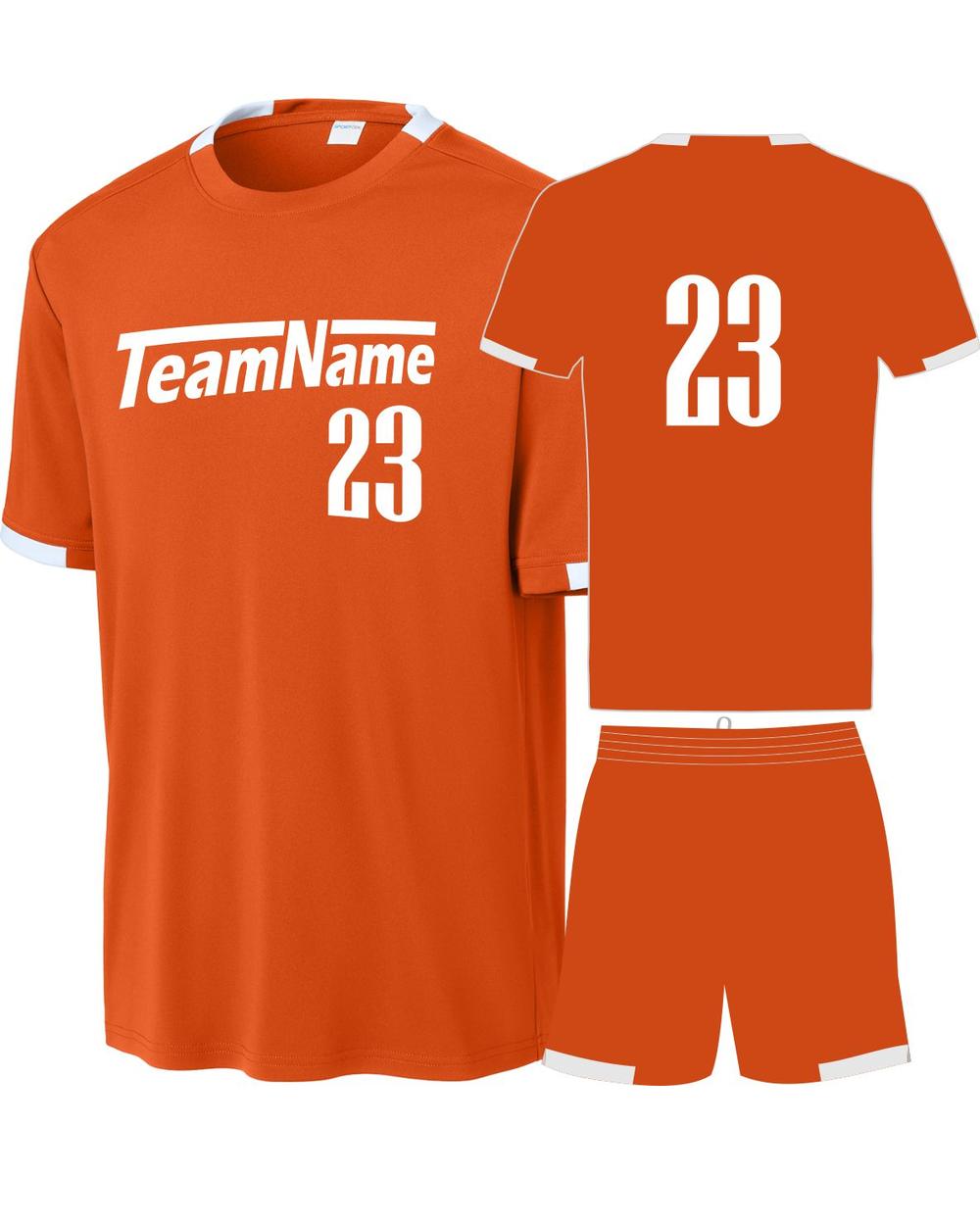 Sport-TEK Club Custom Cross-Training Uniform, color: Deep Orange/White