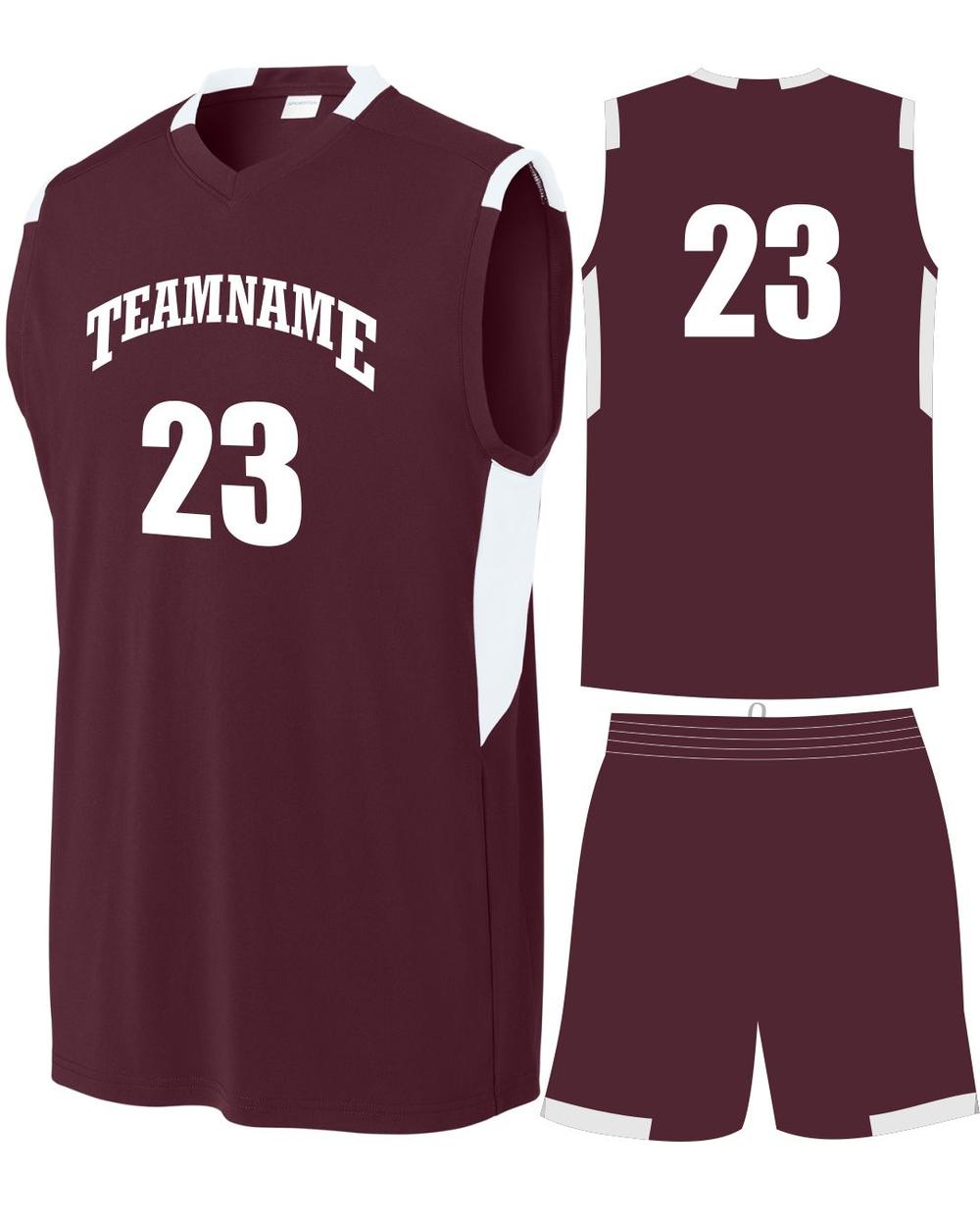 Sport-TEK Men's Club Custom Cross-Training Uniform, color: Maroon/White