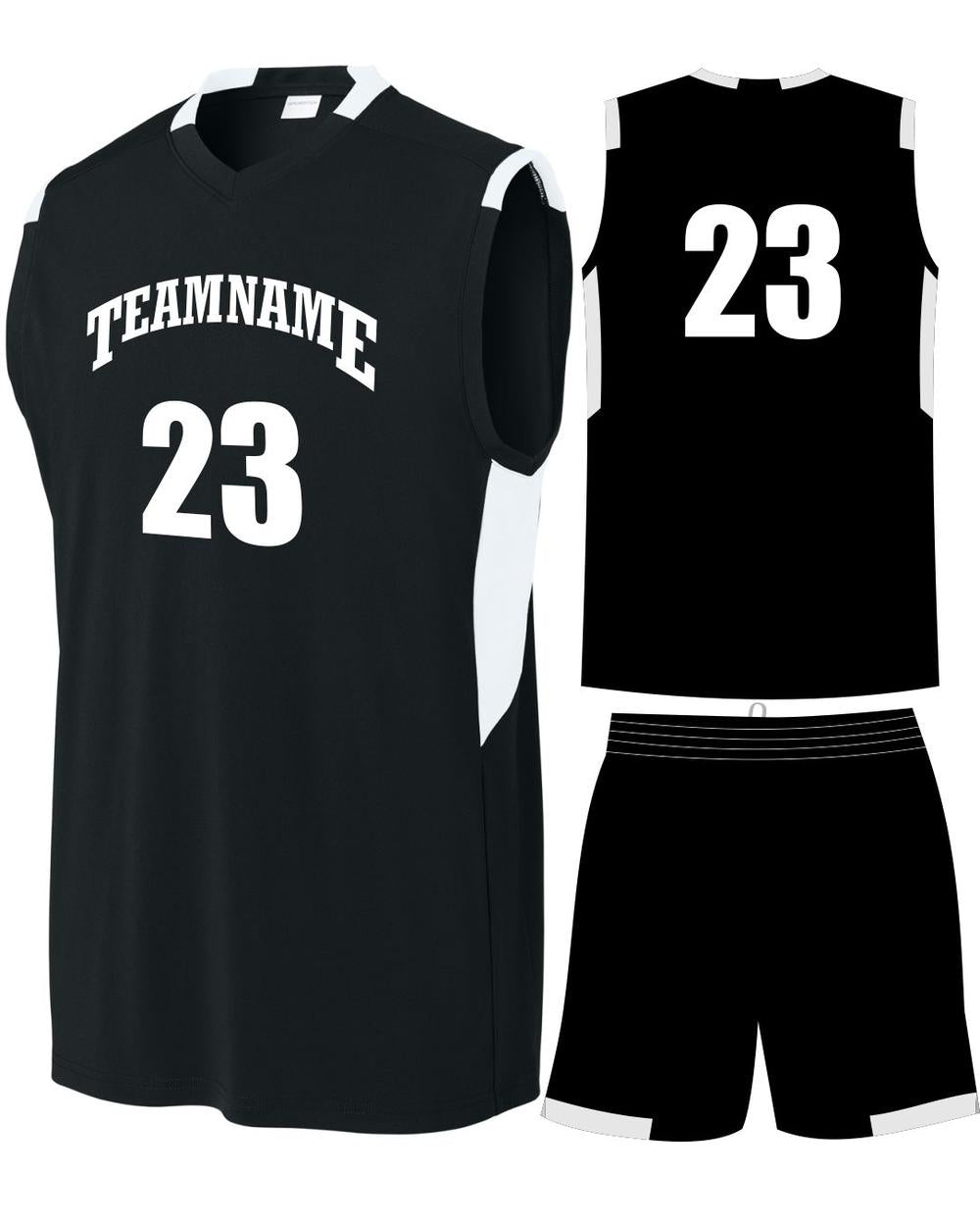 Sport-TEK Club Custom Cross-Training Uniform, color: Black/White