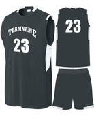 Sport-TEK Club Custom Cross-Training Uniform, color: Iron Grey/White