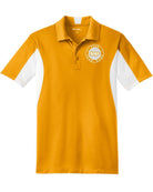 Sport-TEK Side Blocked Performance Custom Coaches Shirt, color: Gold/White