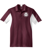 Sport-TEK Side Blocked Performance Custom Coaches Shirt, color: Maroon/White