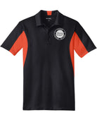 Sport-TEK Side Blocked Performance Custom Coaches Shirt, color: Black/Deep Orange