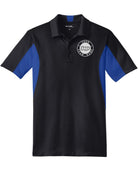 Sport-TEK Side Blocked Performance Custom Coaches Shirt, color: Black/True Royal