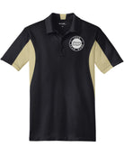 Sport-TEK Side Blocked Performance Custom Coaches Shirt, color: Black/Vegas Gold
