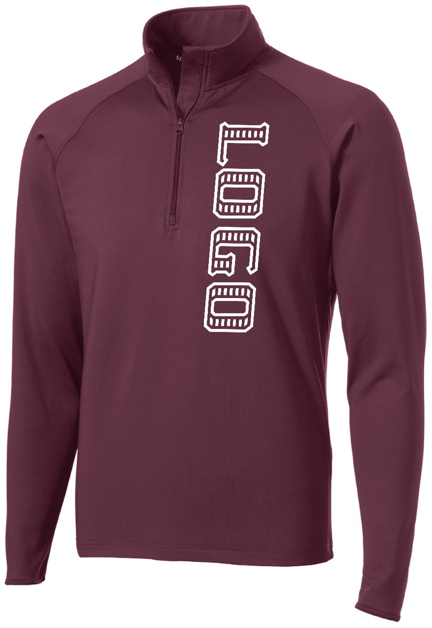 ST850WD Men's Wick Stretch 1/2-Zip Custom Pullover, color: Maroon