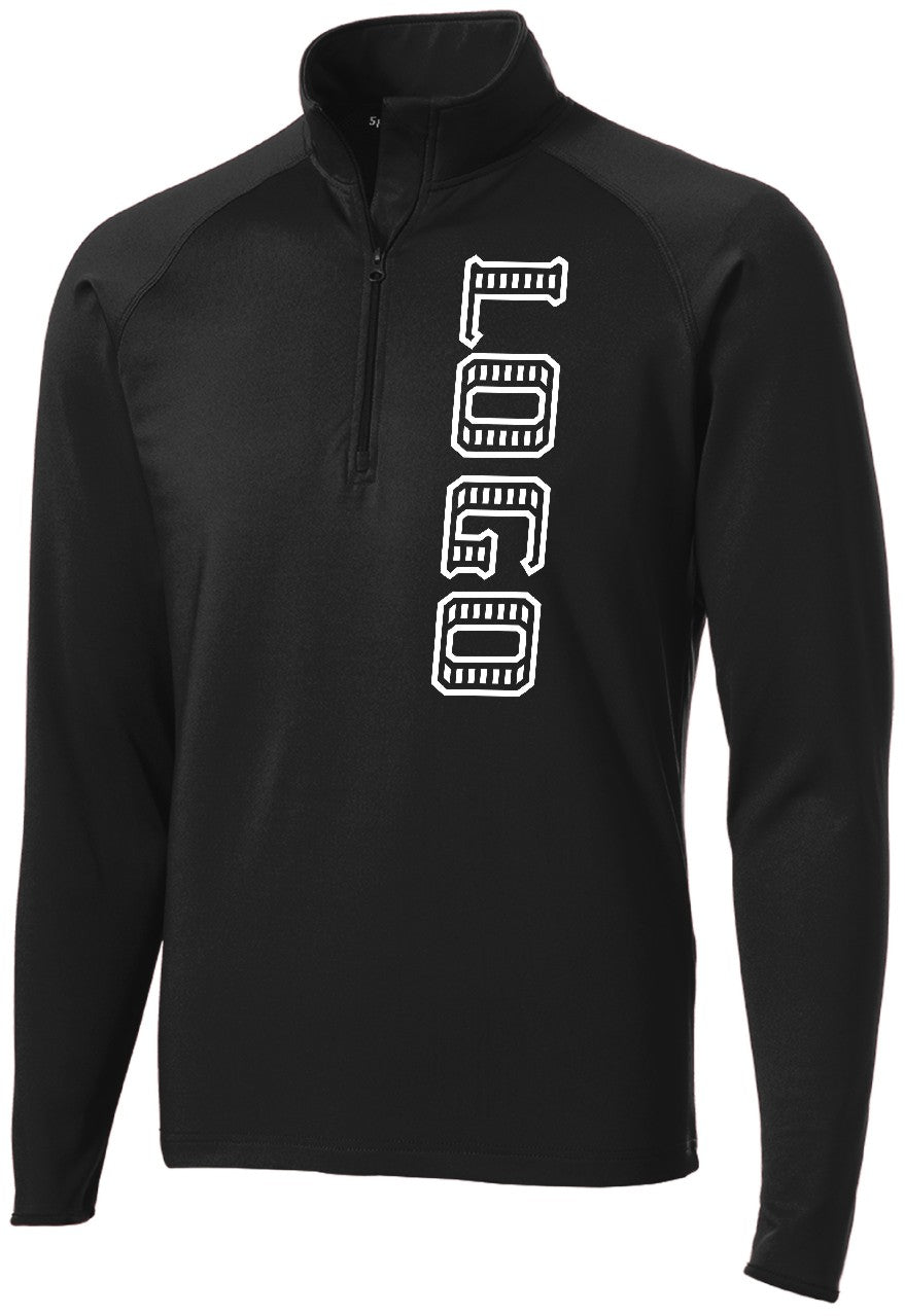 ST850WD Men's Wick Stretch 1/2-Zip Custom Pullover, color: Black