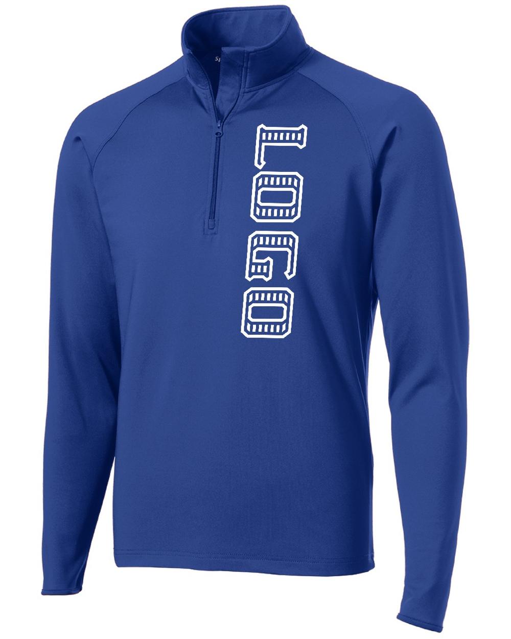 Sport-TEK Wick Stretch 1/2-Zip Custom Pullover, color: True Royal