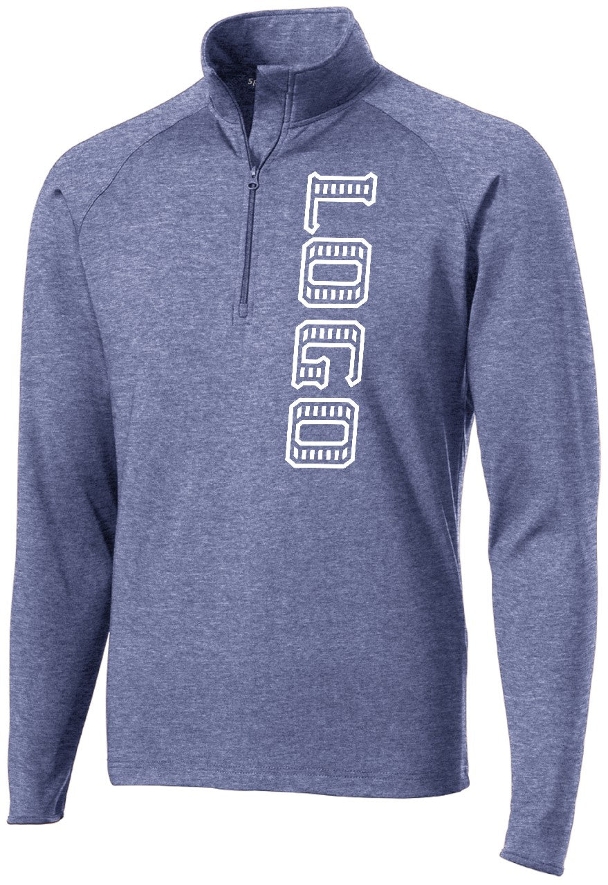 ST850WD Men's Wick Stretch 1/2-Zip Custom Pullover, color: True Navy Heather